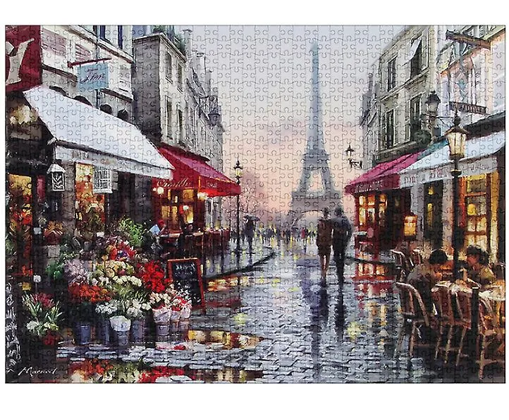 1000pcs Paris Flower Street Jigsaw DIY Puzzle Toys Assembling Picture Decoration AZ13803