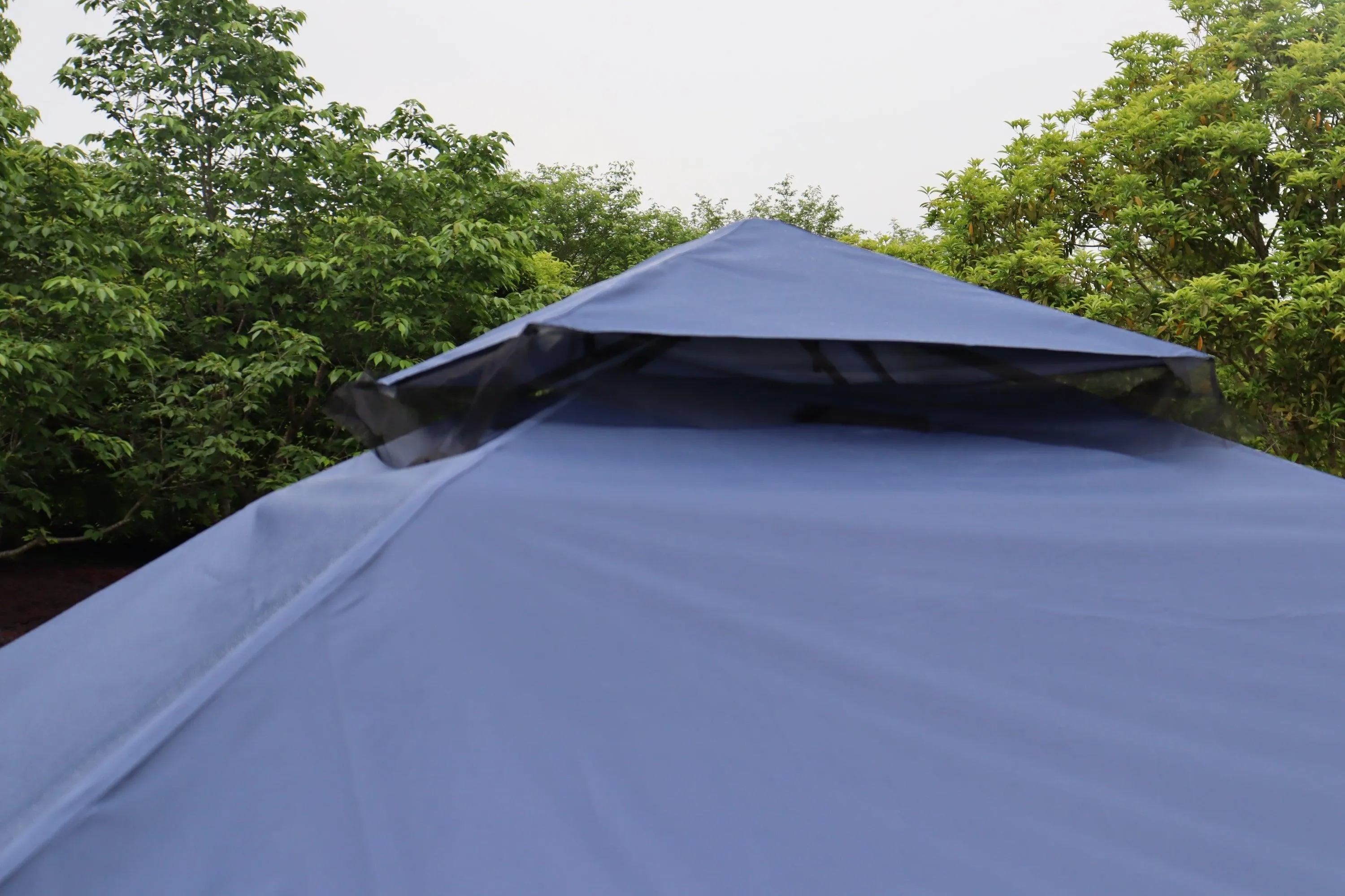 11x 11Ft Pop Up Gazebo Canopy With Removable Zipper Netting,2-Tier Soft Top Event Tent,blue