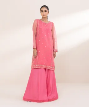 2 Piece - Embroidered Organza Suit