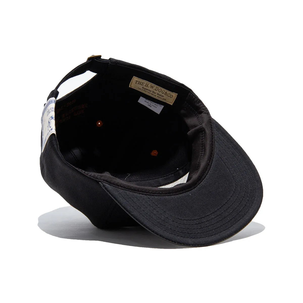 2 TONE LEATHER COTTON CAP - Black