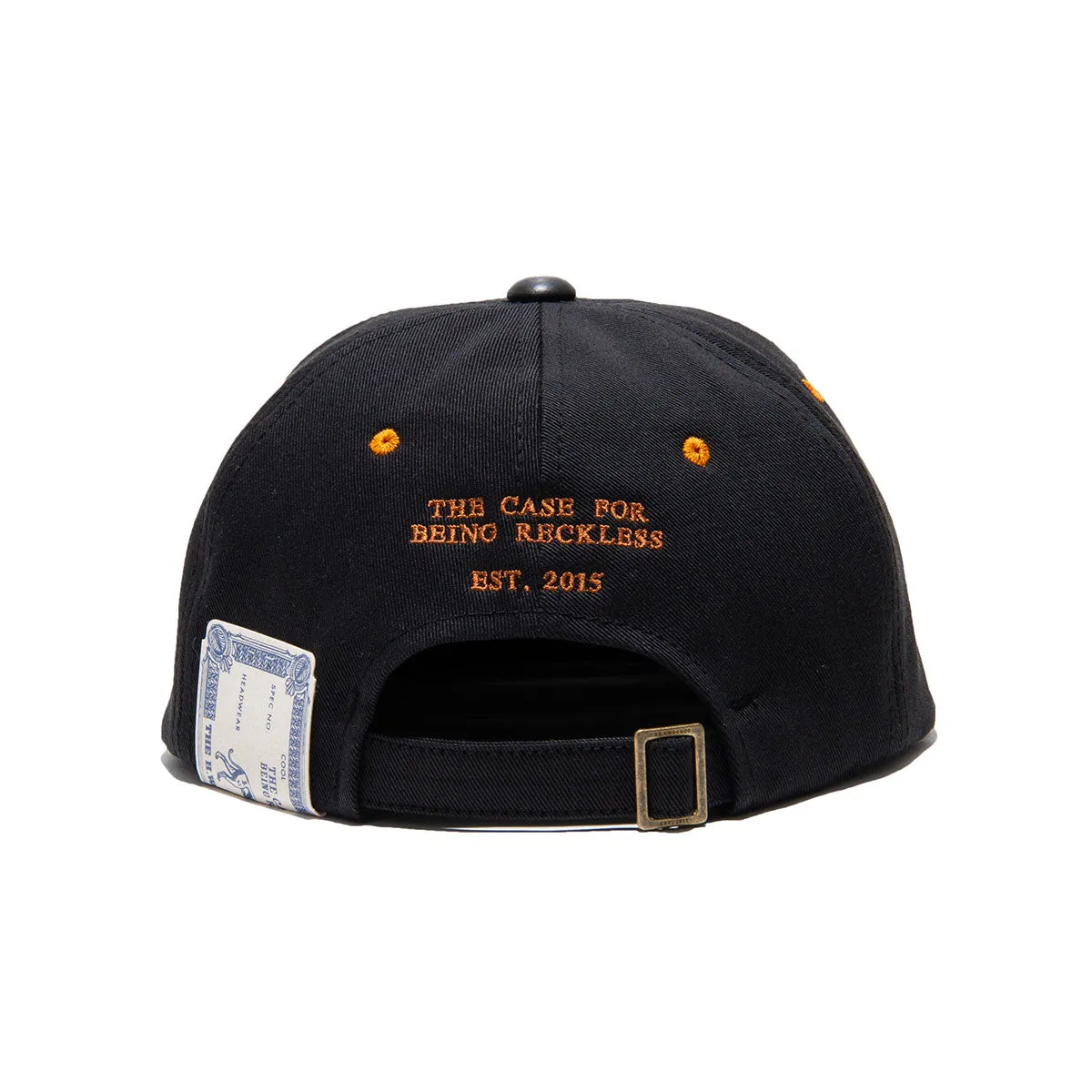 2 TONE LEATHER COTTON CAP - Black