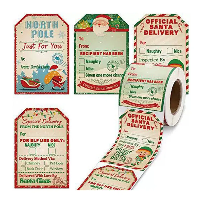 200PCs Christmas Label Merry Christmas Christmas Gift Stickers tape