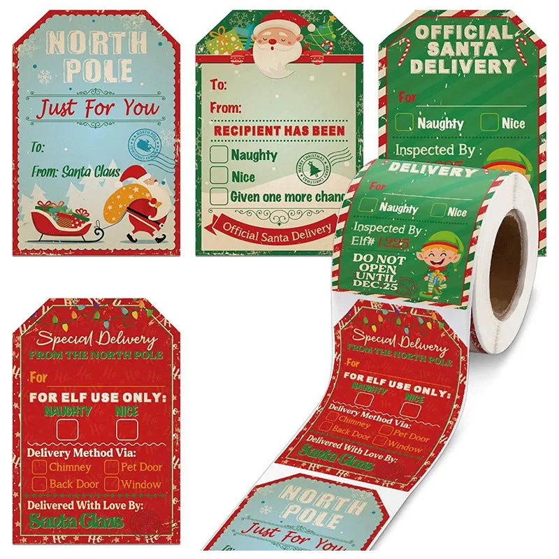 200PCs Christmas Label Merry Christmas Christmas Gift Stickers tape