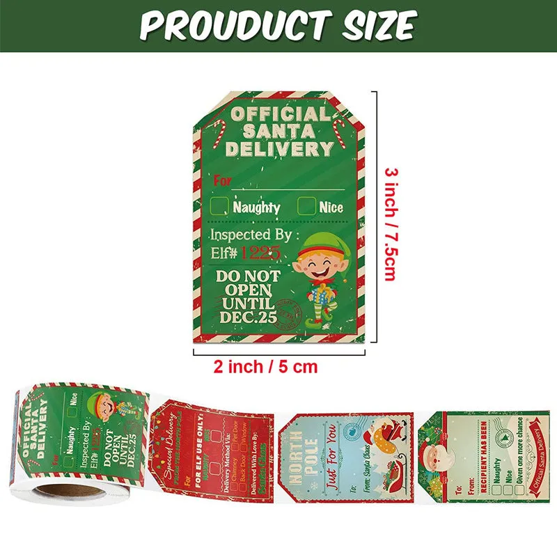 200PCs Christmas Label Merry Christmas Christmas Gift Stickers tape