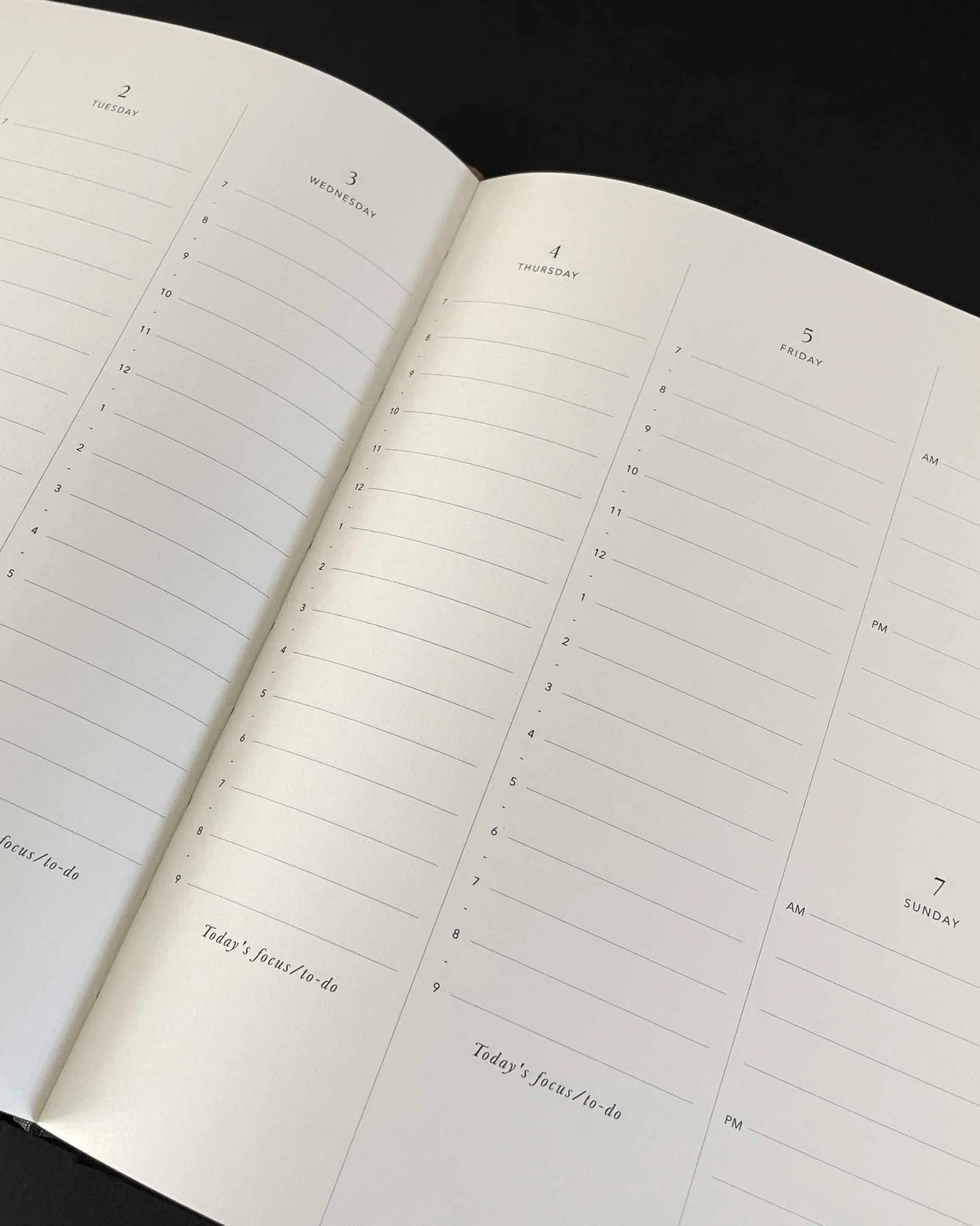 2023 Weekly Planner - Black Cloth