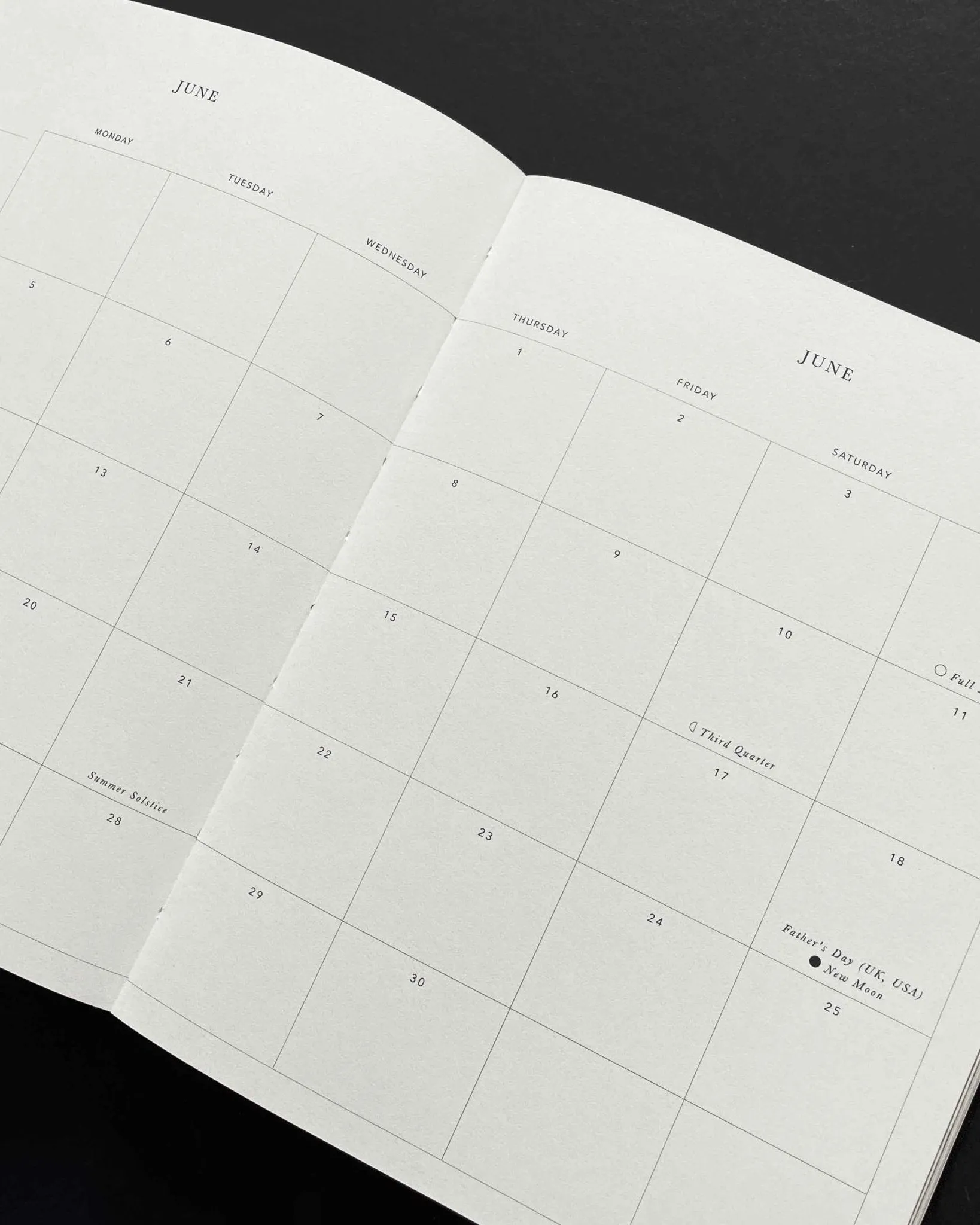 2023 Weekly Planner - Black Cloth