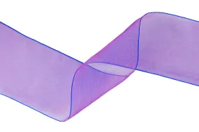 2" Iridescent Hot Pink & Blue Sheer Ribbon