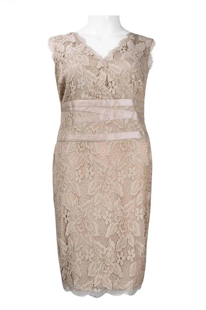 Adrianna Papell - Ribbon Lace Dress 41905221