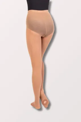 Adult TotalSTRETCH Elastic Waistband Convertible Dance Tights (A31) - Suntan