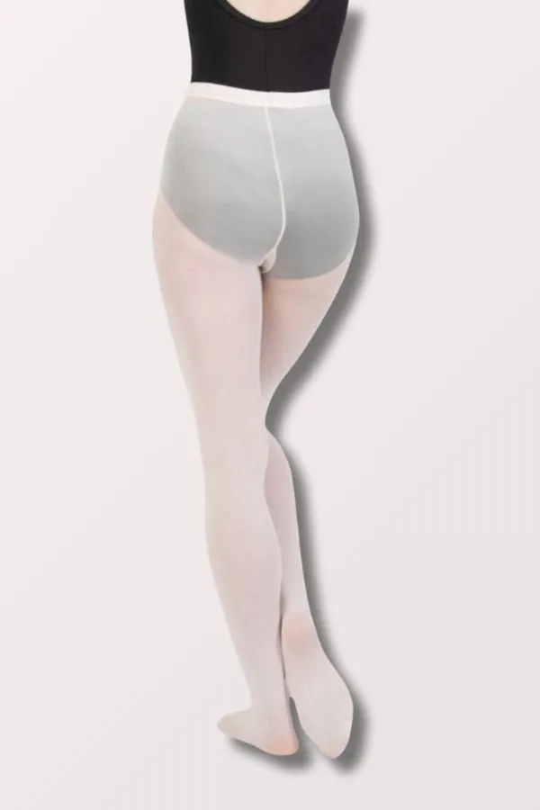 Adult TotalSTRETCH Elastic Waistband Footed Dance Tights (A30) - Dance Pink