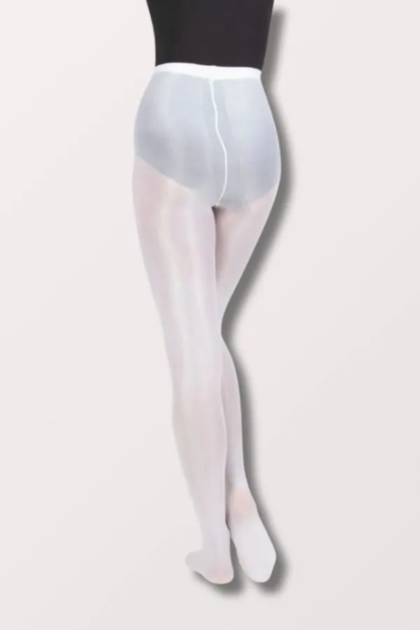 Adult Ultra Shimmery Footed Dance Tights - White