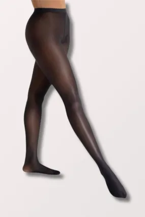 Adult Ultra Shimmery Footed Tights - Black