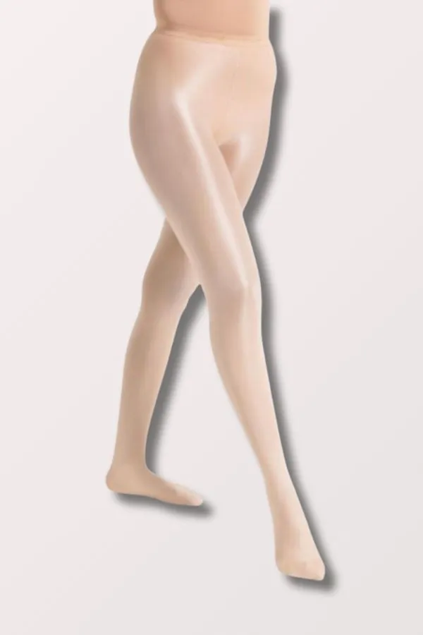 Adult Ultra Shimmery Footed Tights - Light Toast