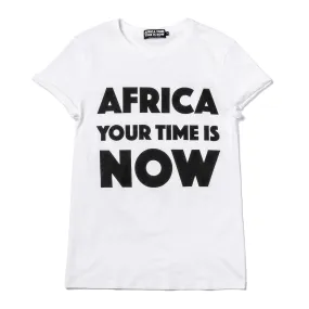 AFRICA your time is NOW adult t-shirt (white)