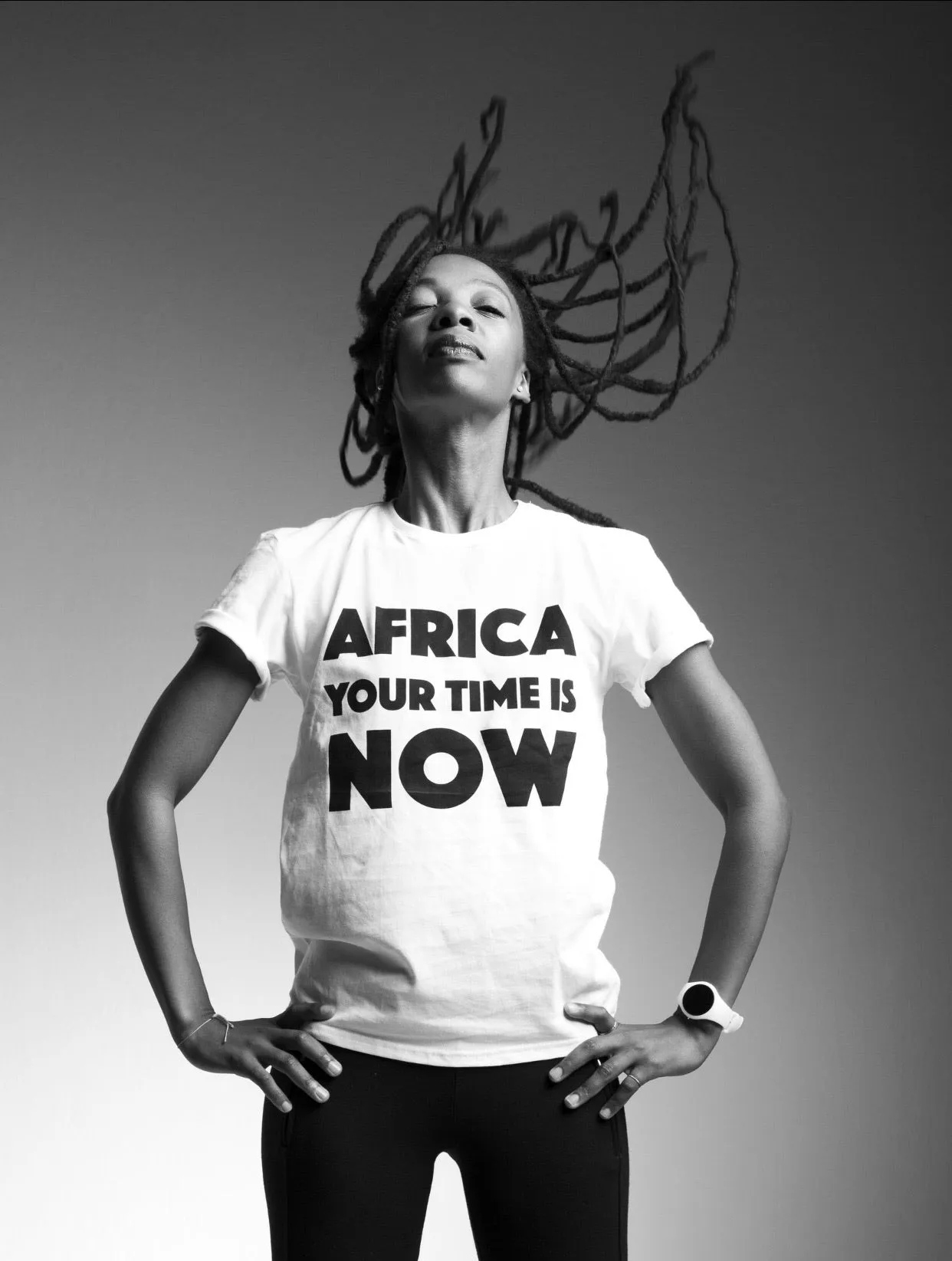 AFRICA your time is NOW adult t-shirt (white)