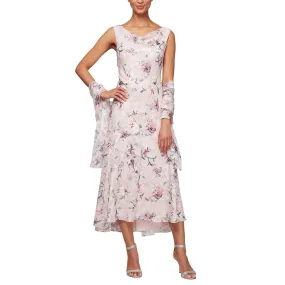 Alex Evenings AE8175719 High Low Floral Chiffon Dress