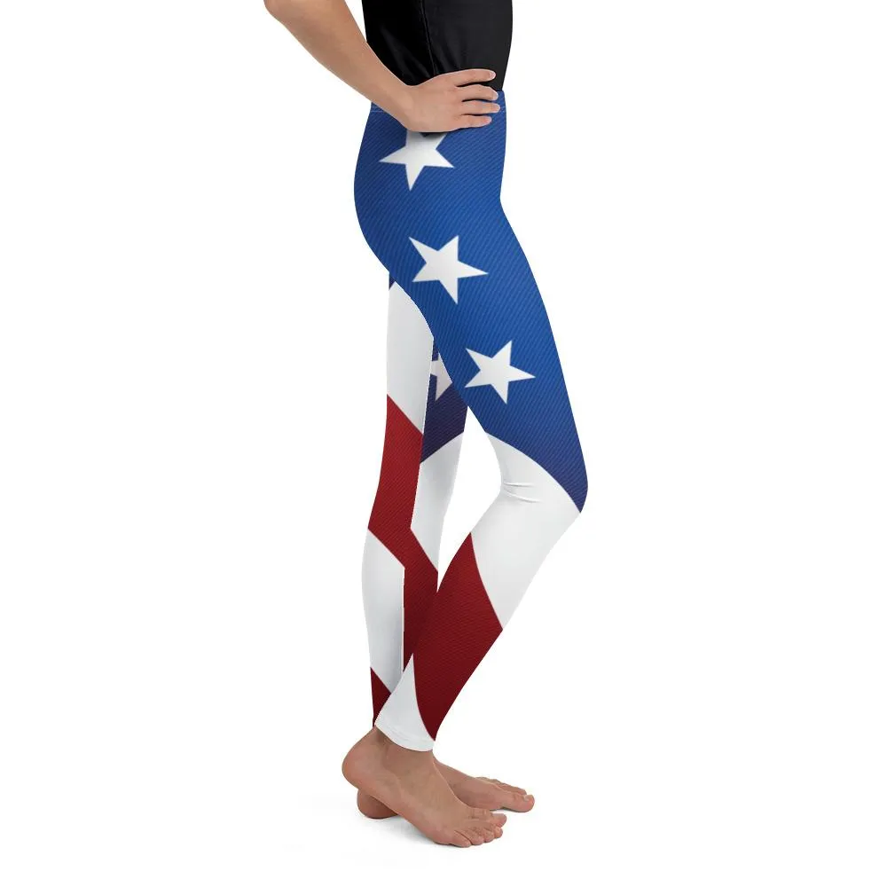 American Flag Youth Leggings