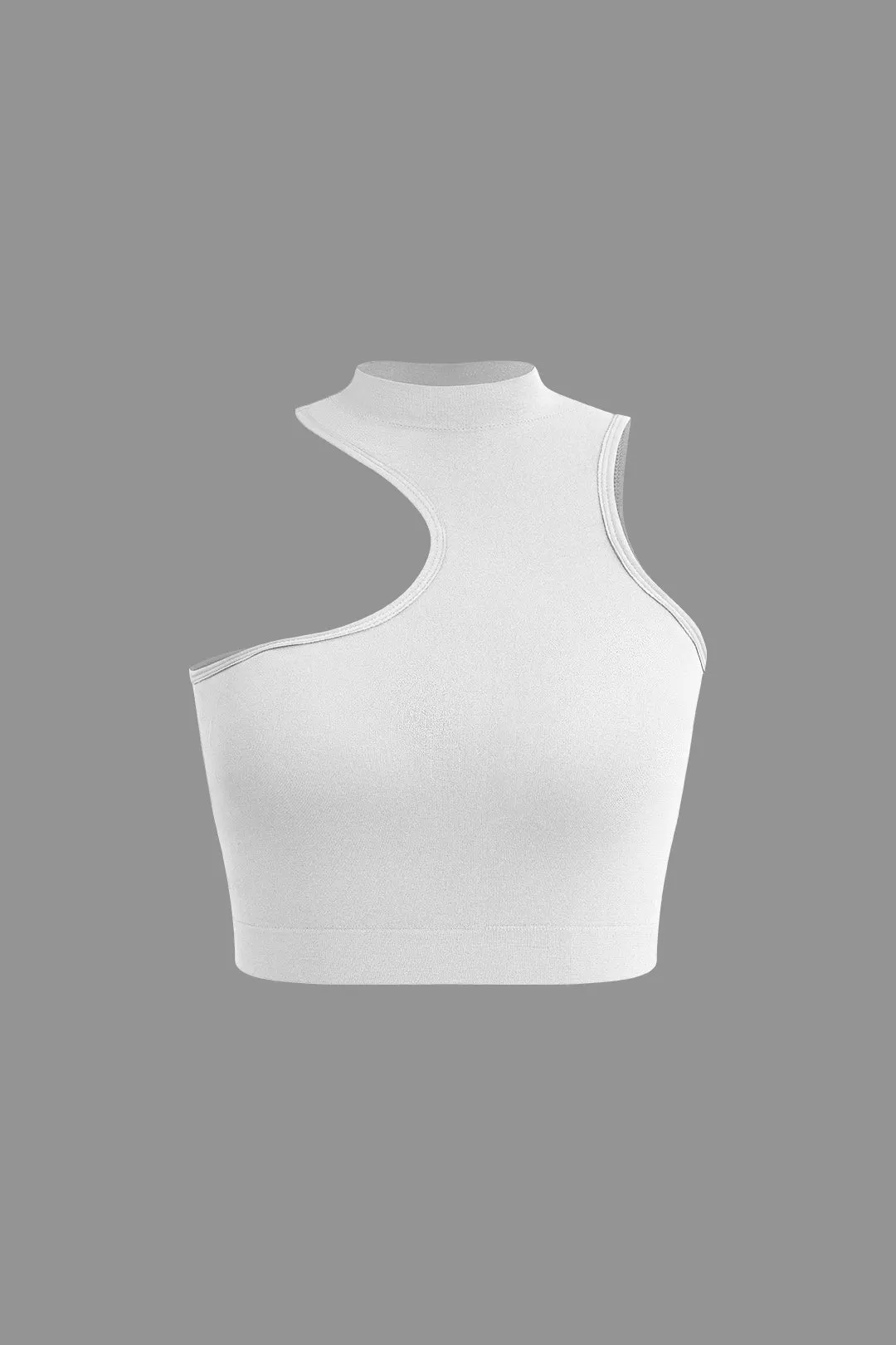 Asymmetrical One-Shoulder Crop Top