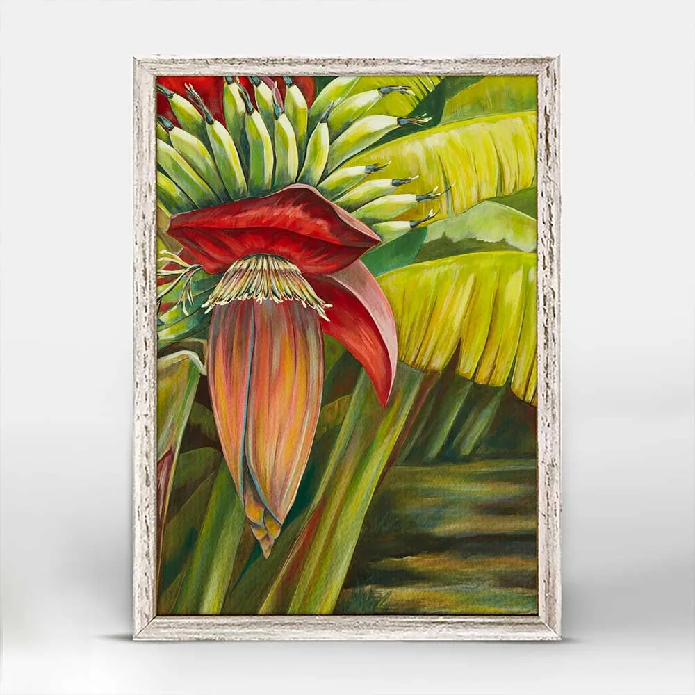 Banana Flower Mini Framed Canvas