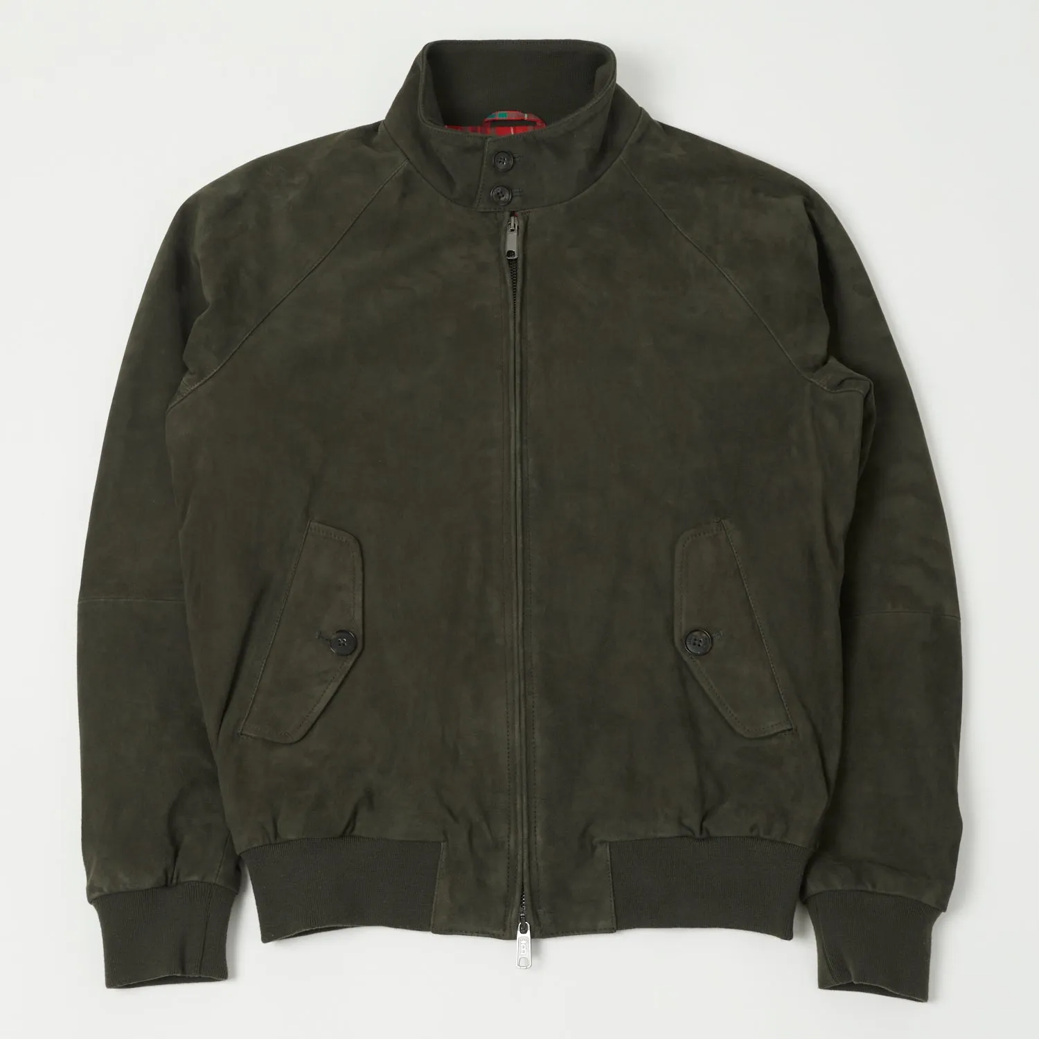 Baracuta G9 Suede Harrington Jacket - Green