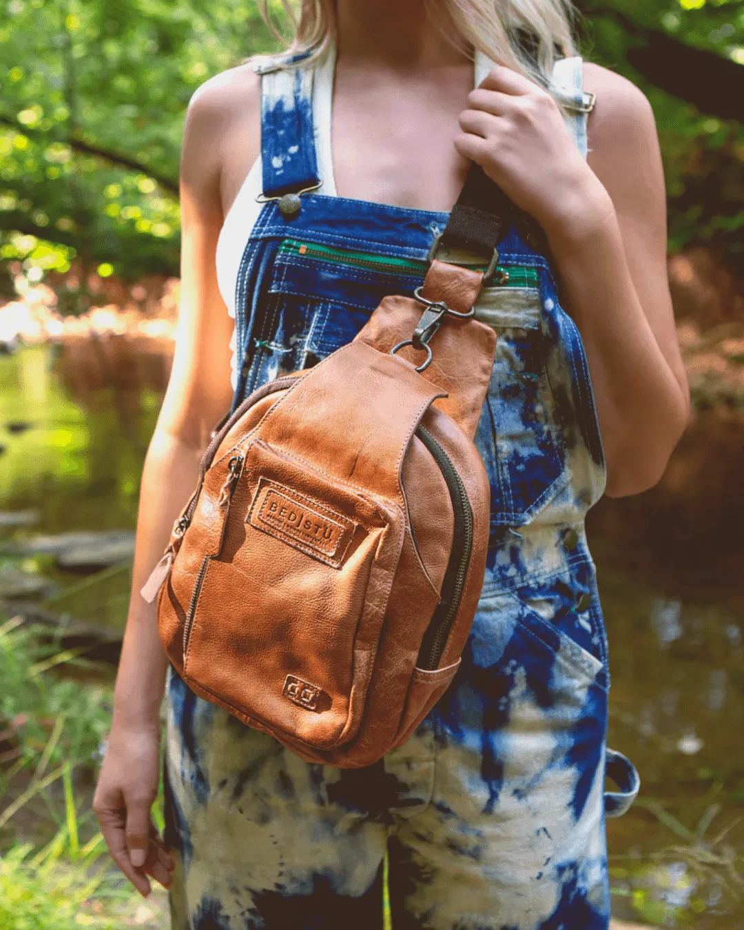 Bed Stu Beau Tan Rustic Leather Crossbody Backpack Purse A694061-TNRS