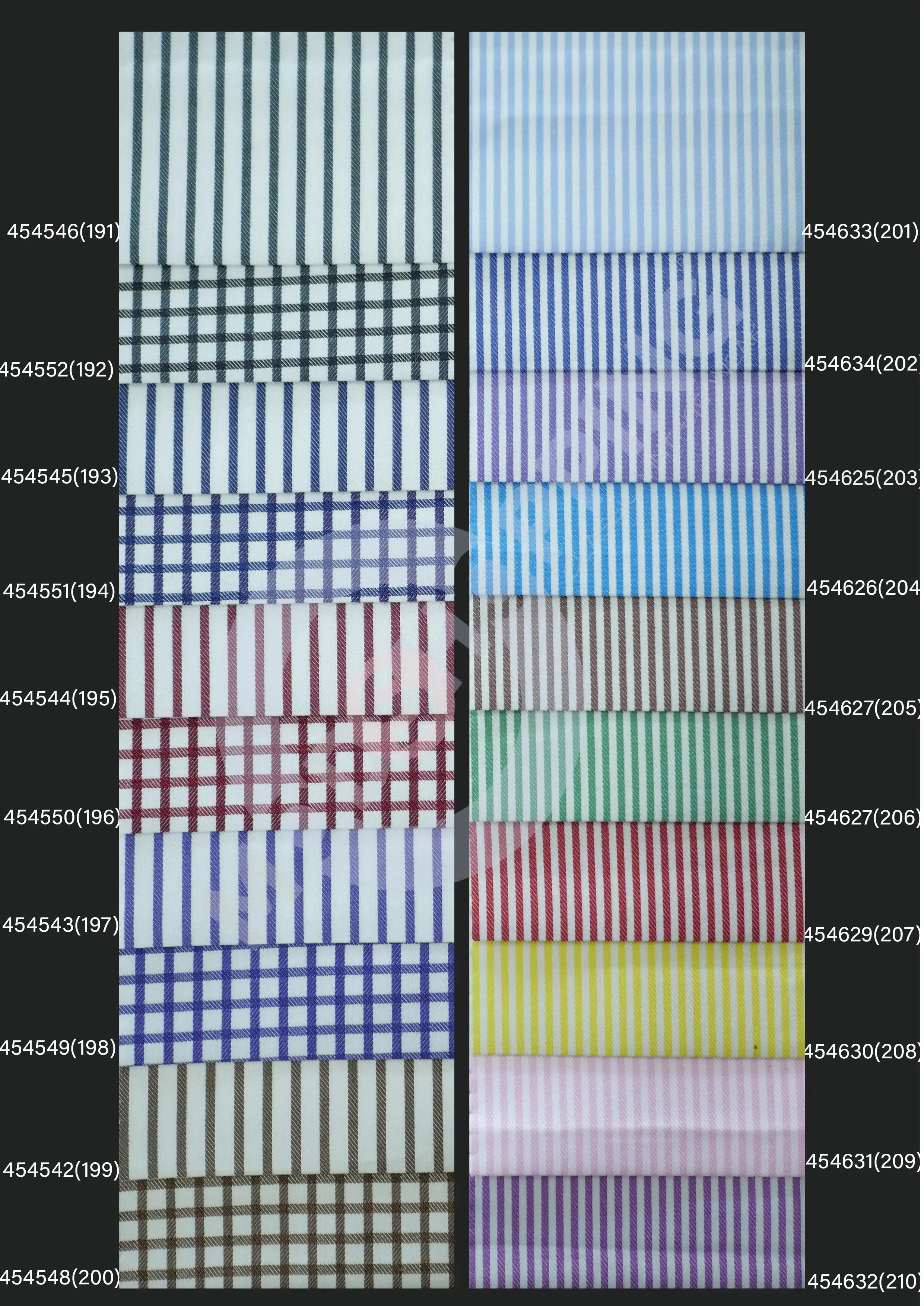 Bespoke Shirt - Stripe ang Windowpane Shirting Fabric