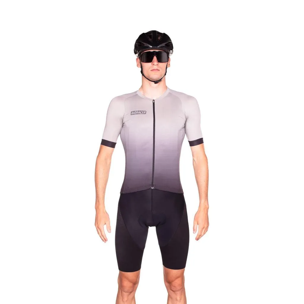 Bioracer Metalix Mens Cycling Jersey (Grey Gradient)