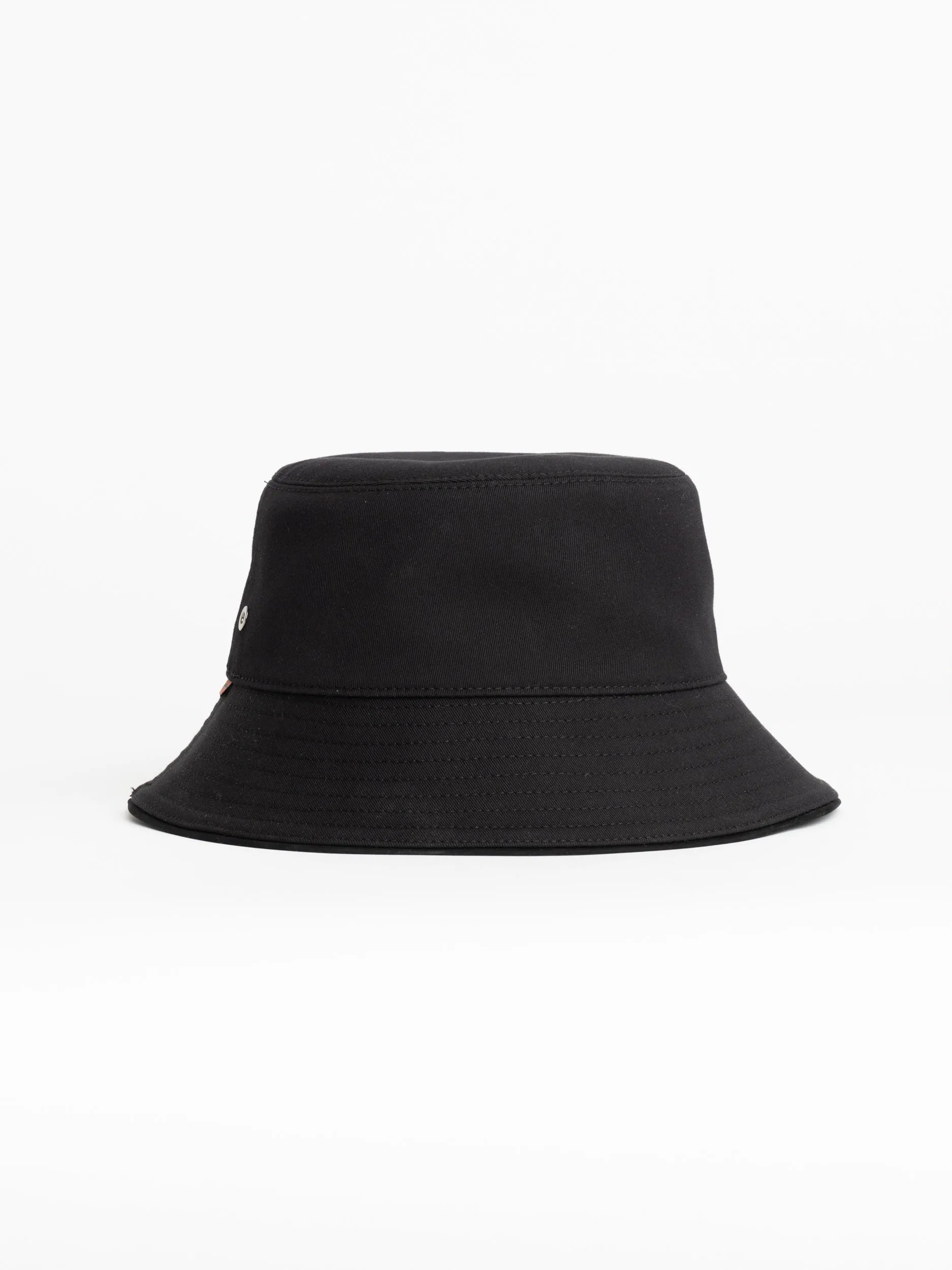 Black Cotton-Wool Bucket Hat