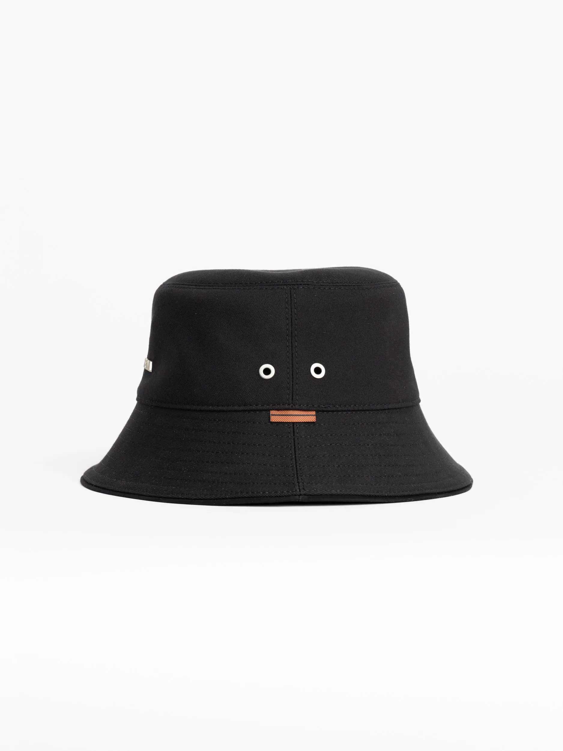 Black Cotton-Wool Bucket Hat