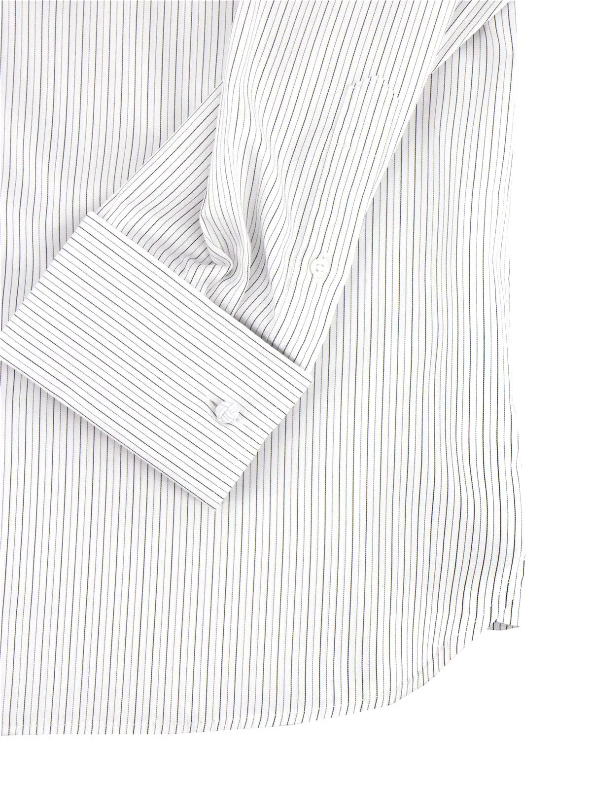 Black Lockwood Stripe 1940s Vintage Spearpoint Shirt with Tab Collar