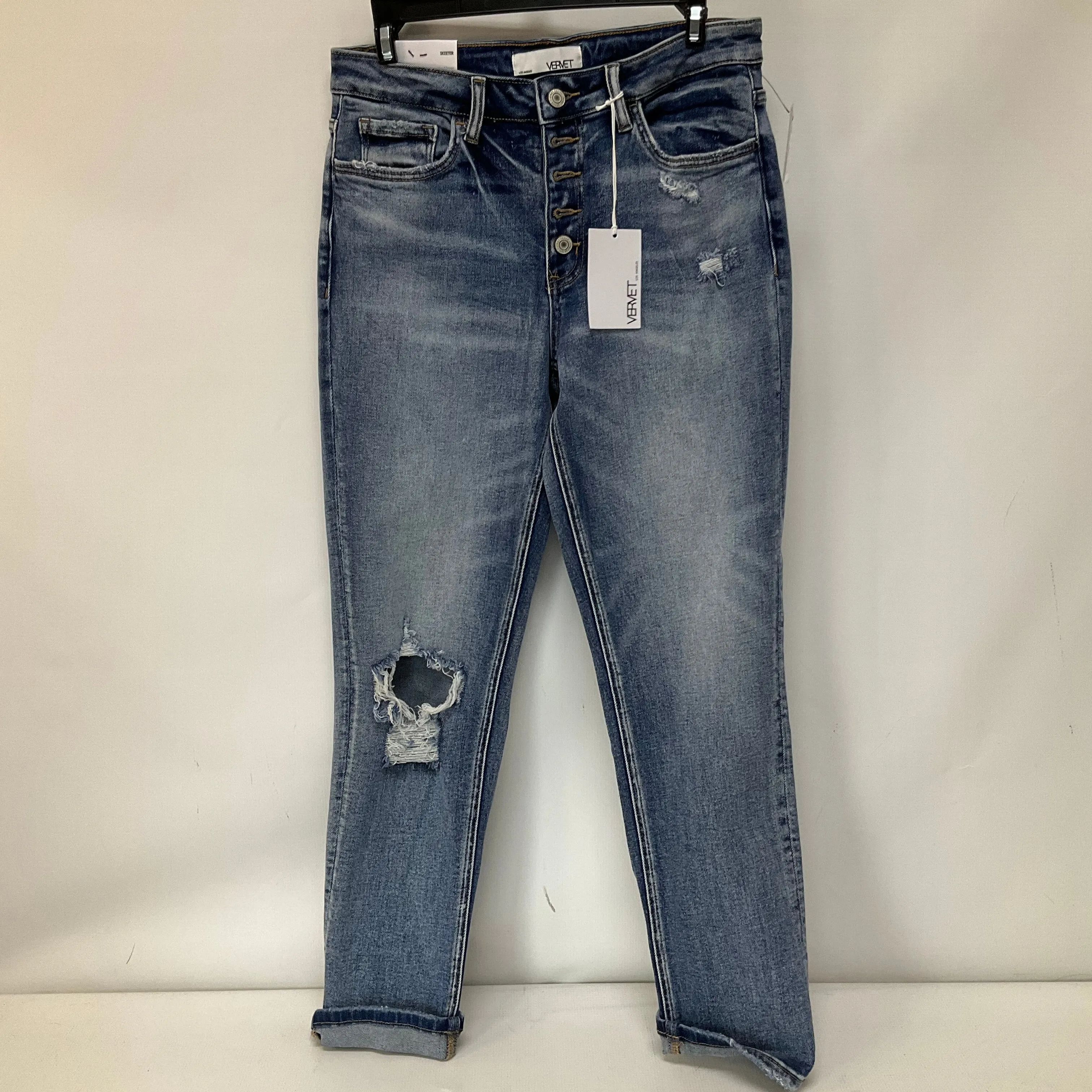 Blue Denim Jeans Boyfriend Vervet, Size 2