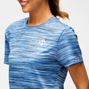 Blue Mix Space Dye Performance T-Shirt