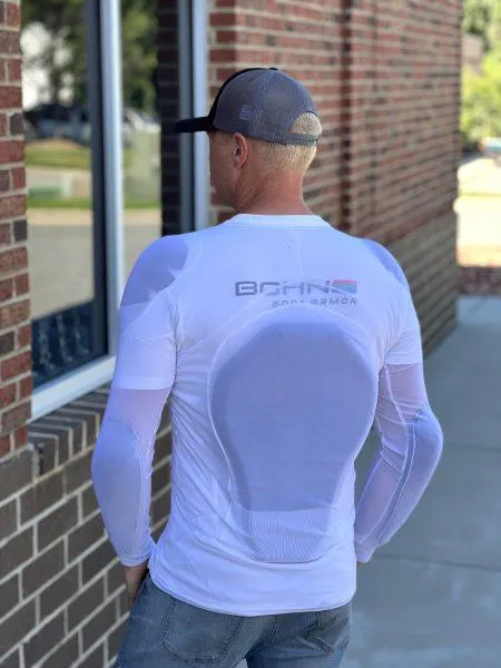 Bohn Men's Summer Mesh Riding Shirt Shell – White