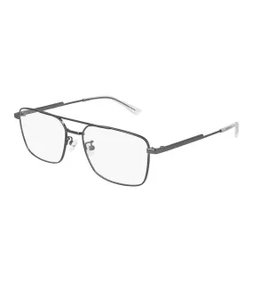 Bottega Veneta Men's Gunmetal Aviator Optical Frame