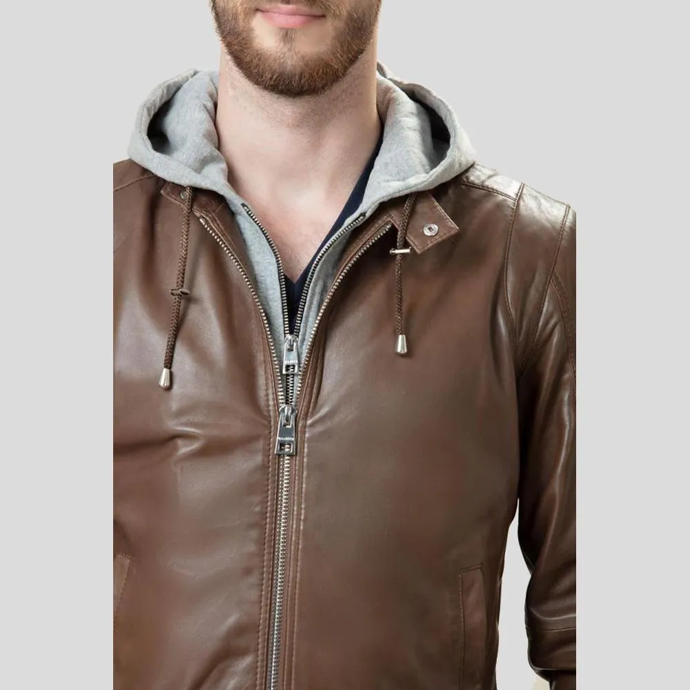 Bruce Brown Bomber Leather Jacket