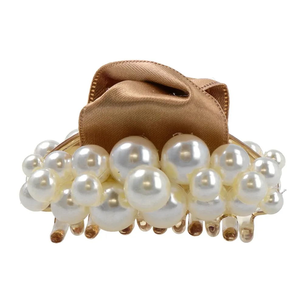 Bubble Pearl Ribbon Hair Clip