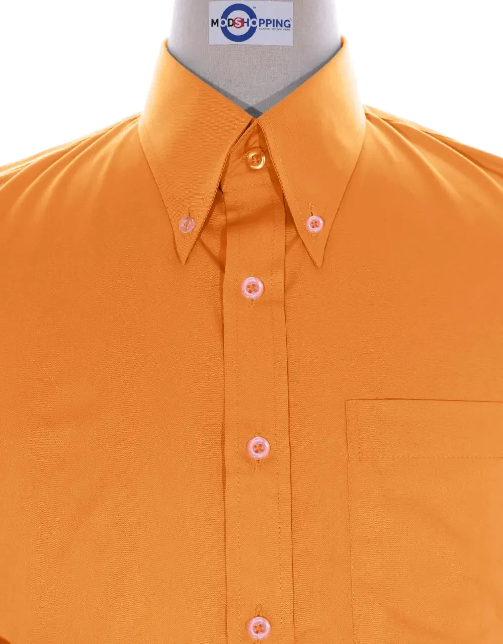 Button Down Orange Color Shirt