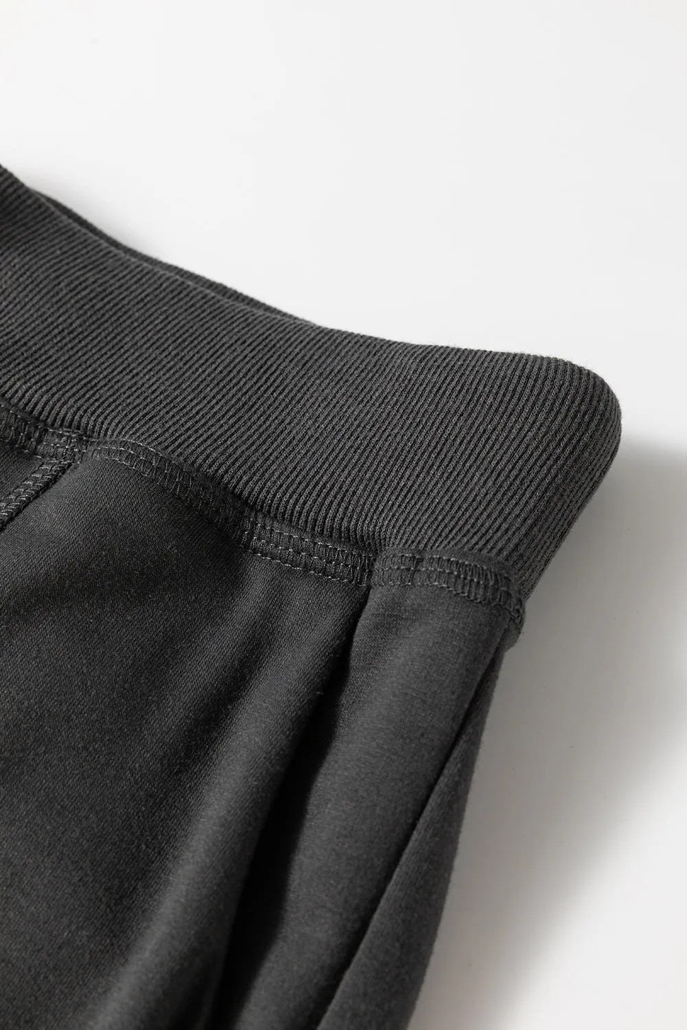 Carbon Grey Cargo Pockets Drawstring Sweatpants