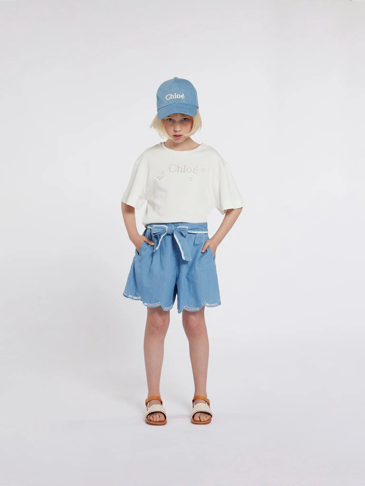 Chloé Off White Short Sleeve Logo Tee