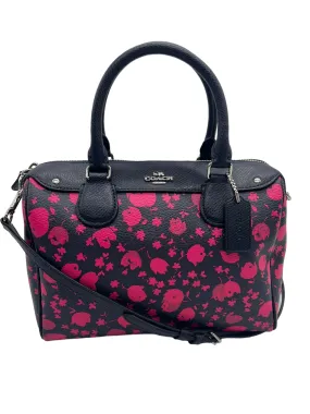 Coach Midnight & Pink Ruby Mini Bennett Prairie Calico Bag