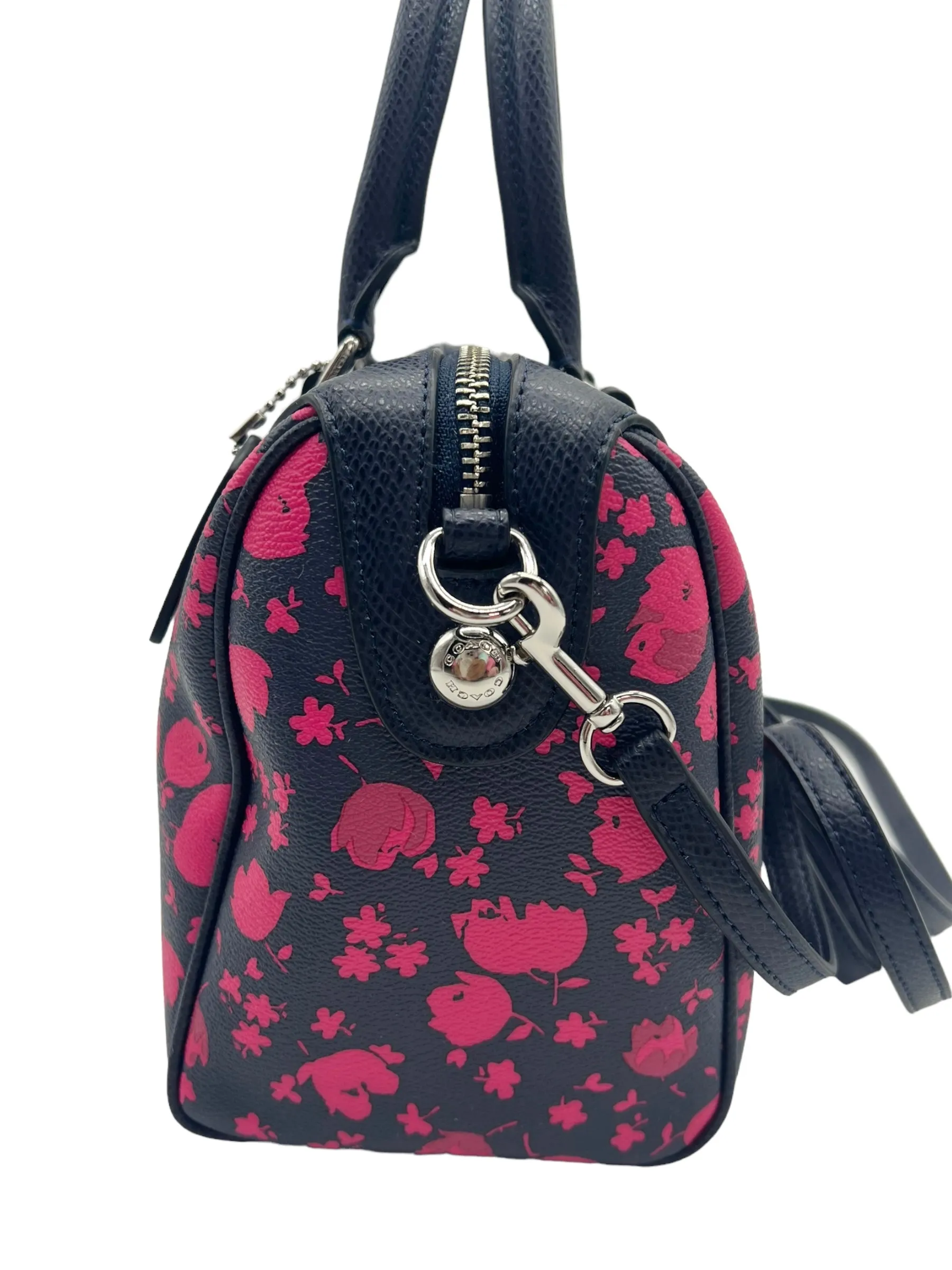 Coach Midnight & Pink Ruby Mini Bennett Prairie Calico Bag