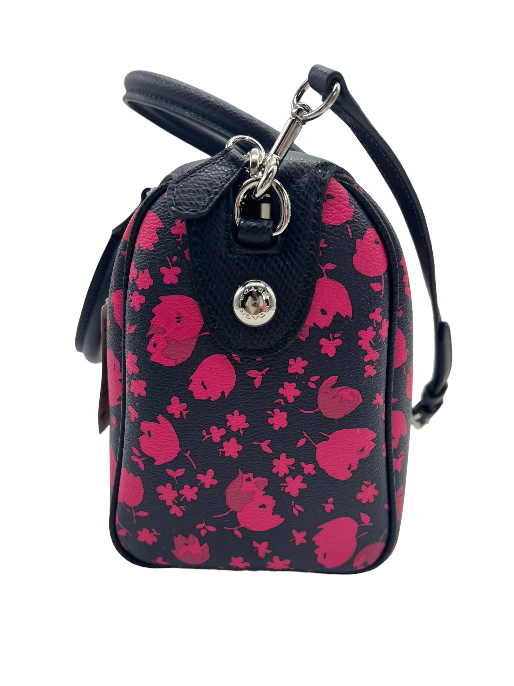 Coach Midnight & Pink Ruby Mini Bennett Prairie Calico Bag