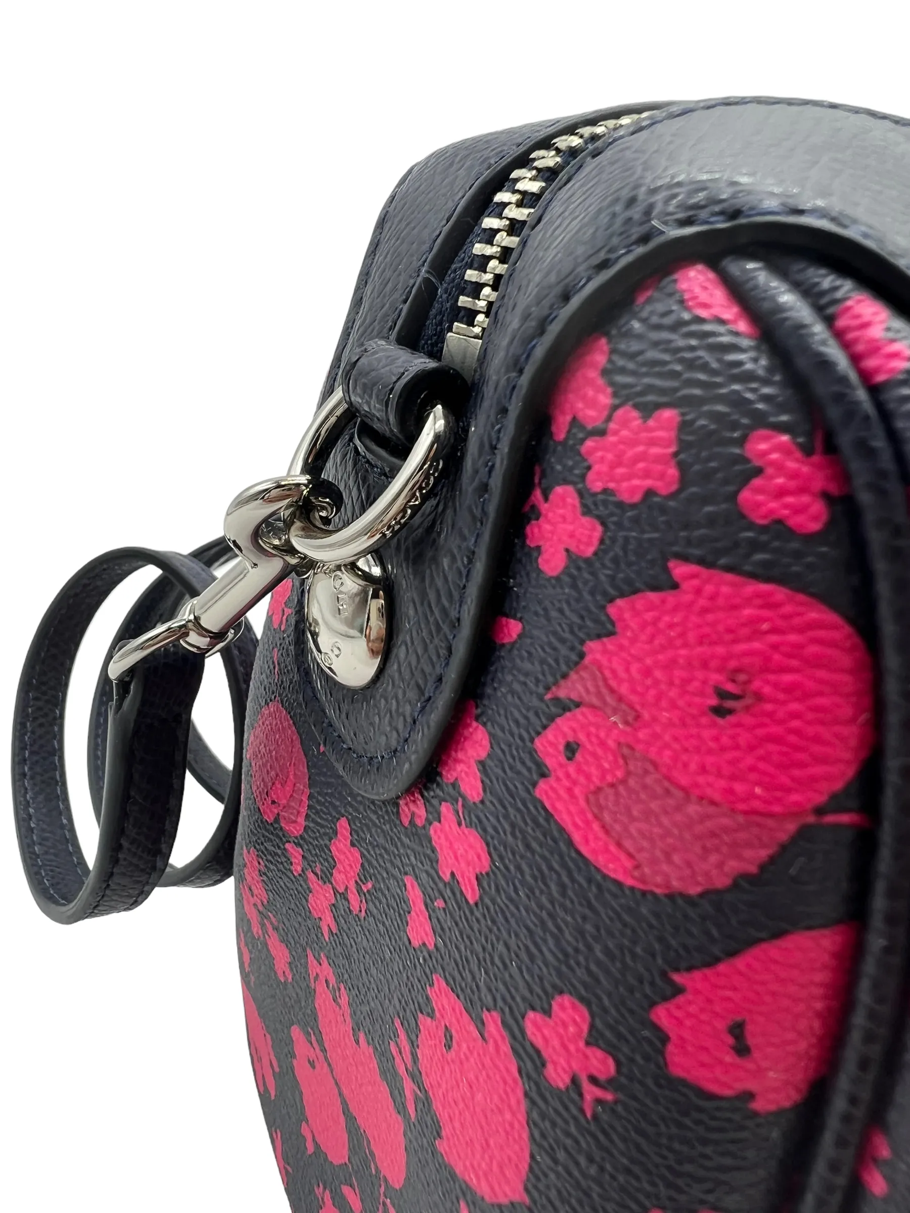 Coach Midnight & Pink Ruby Mini Bennett Prairie Calico Bag