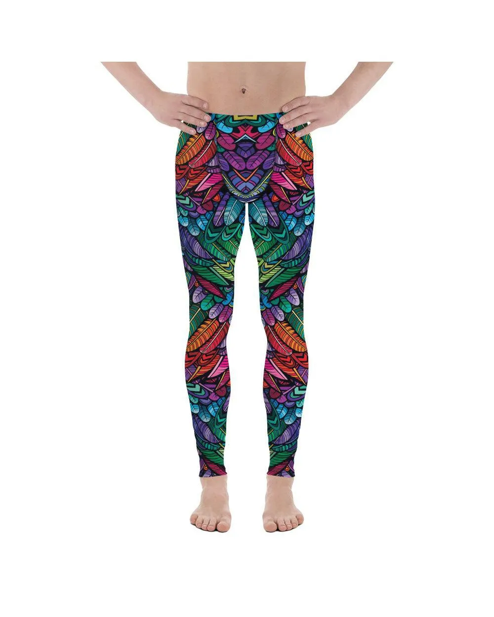 Colorful Feathers Meggings