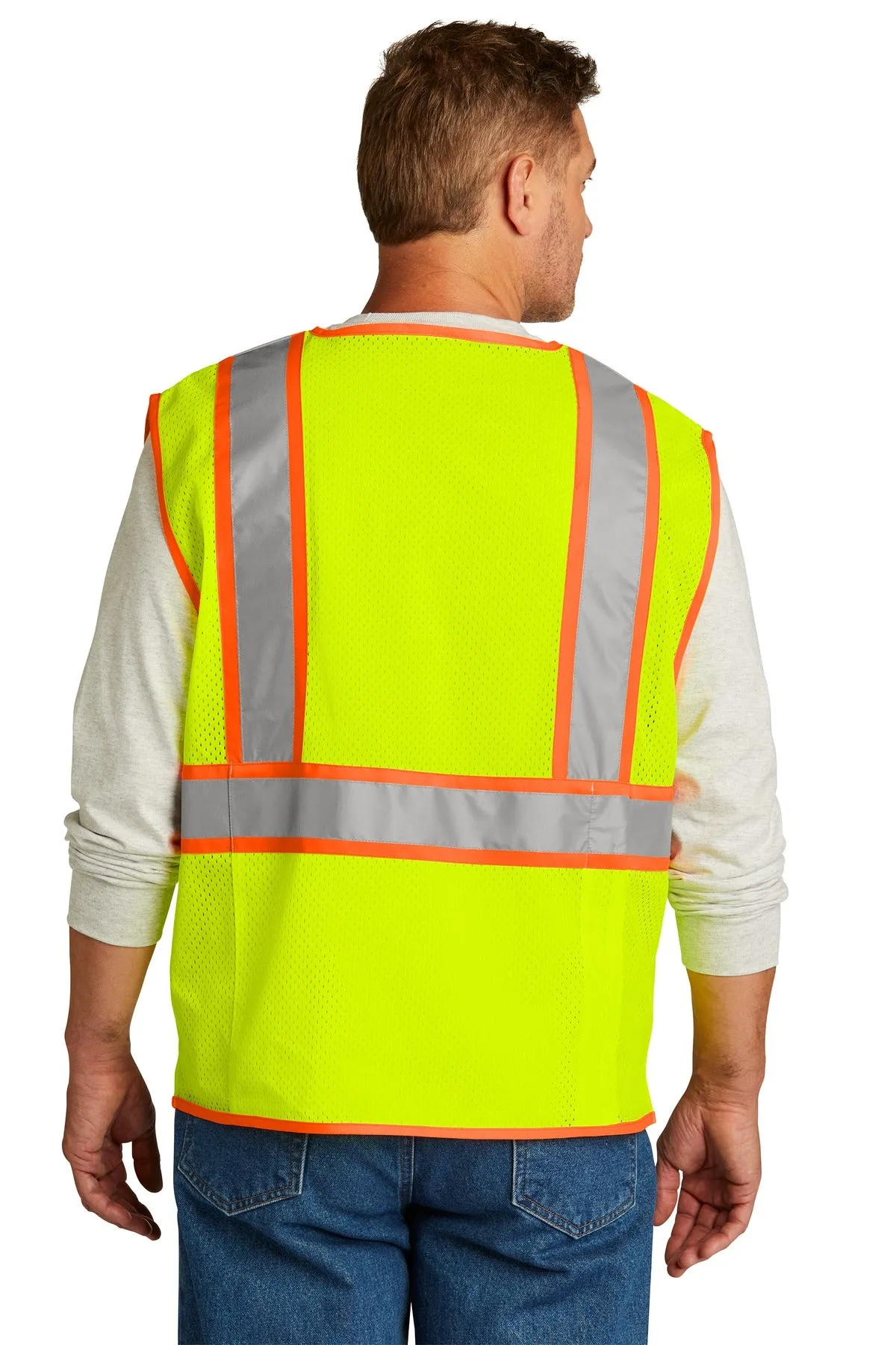 CornerStone ANSI 107 Class 2 Surveyor Zippered Two-Tone Vest. CSV105