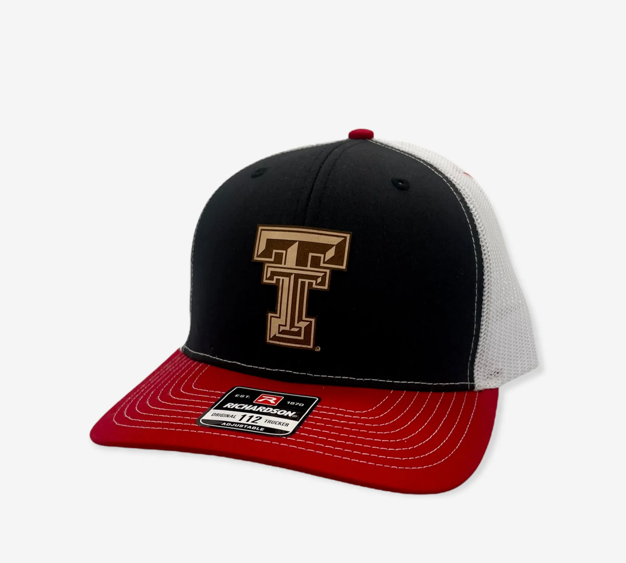 Cotton Row Leather Texas Tech Patch Cap