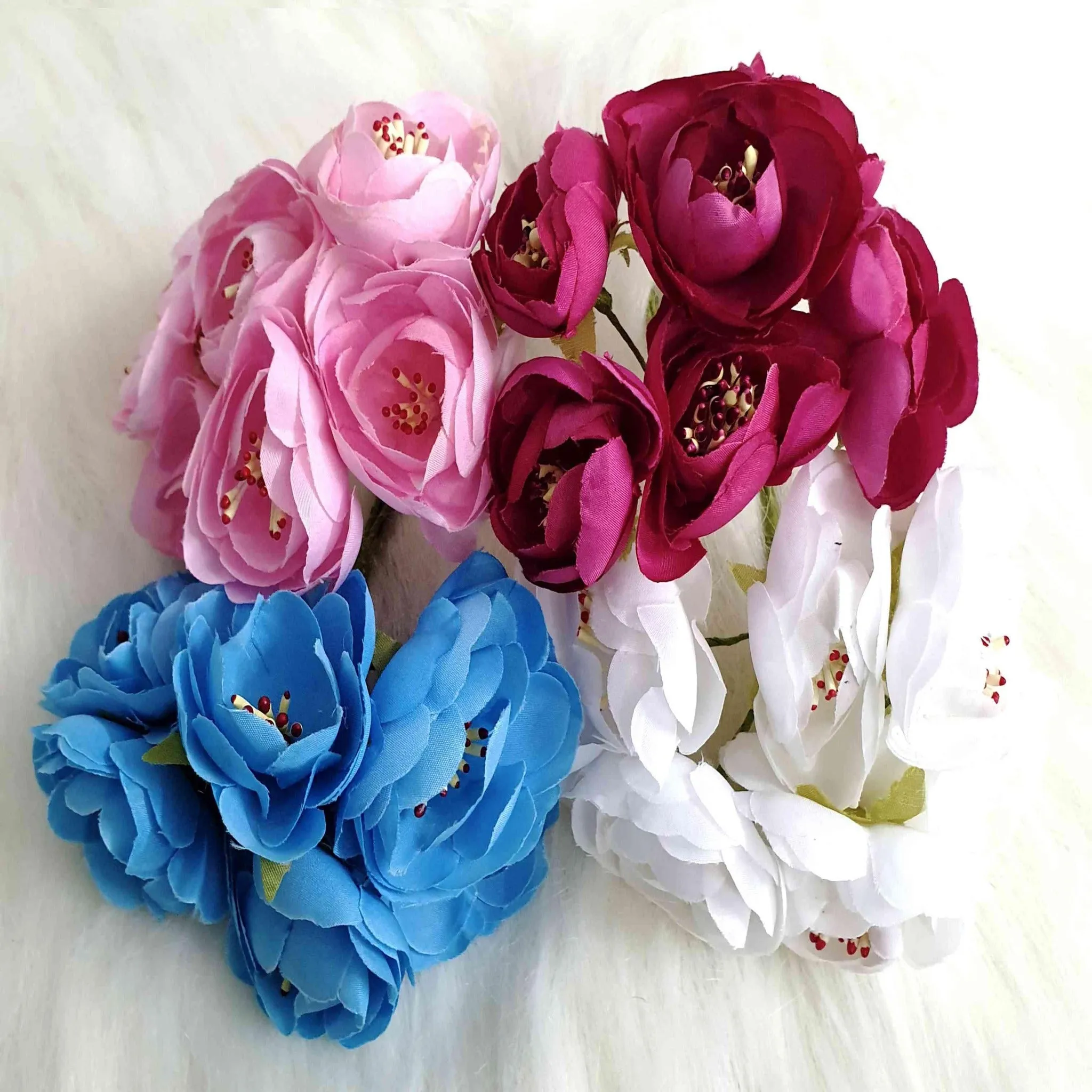 Decorative Artificial Blossom Fabric Flower for Party Decor Gifts, Craft or Textile -Design 22