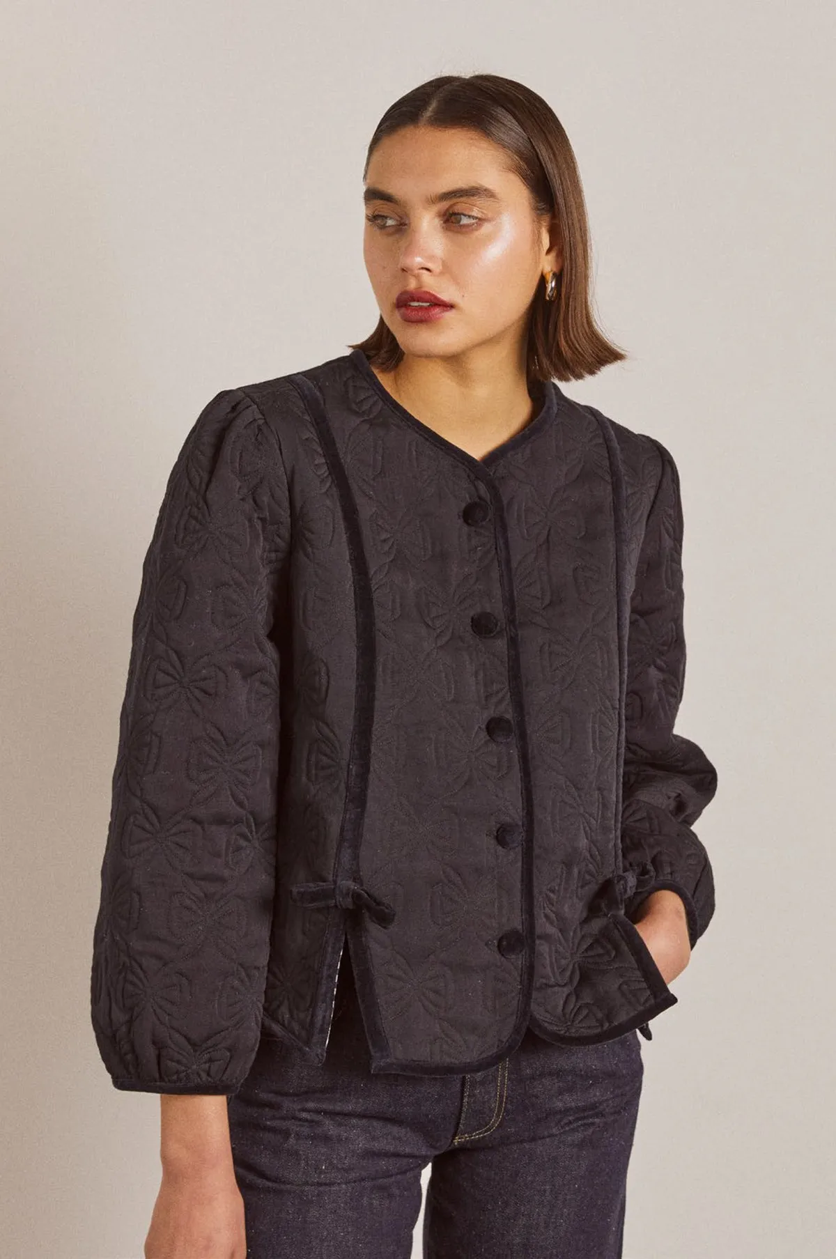 Diana Quilted Jacket Black