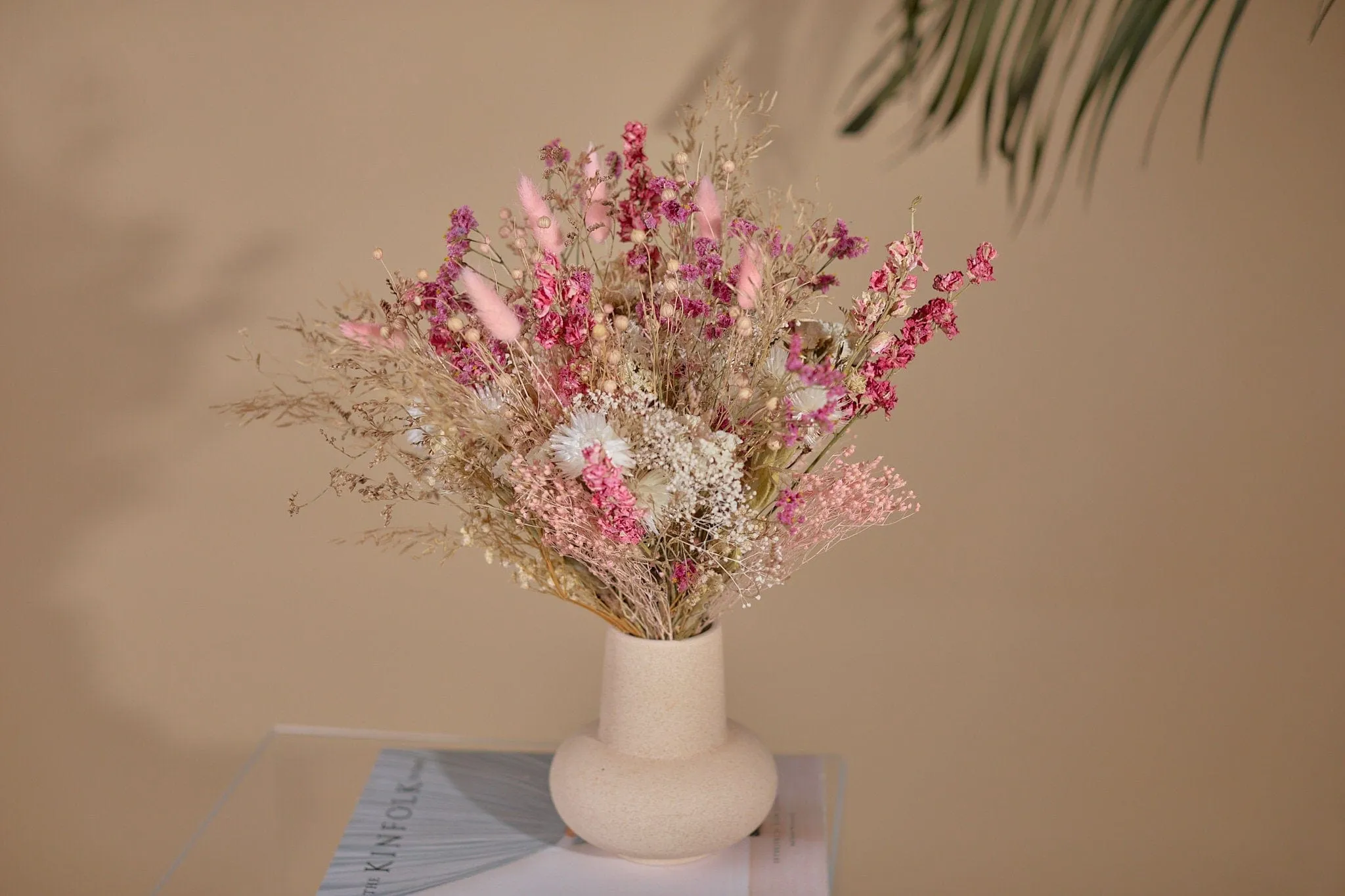 Dried Flowers Bridal Bouquet - Baby Pink & Cream