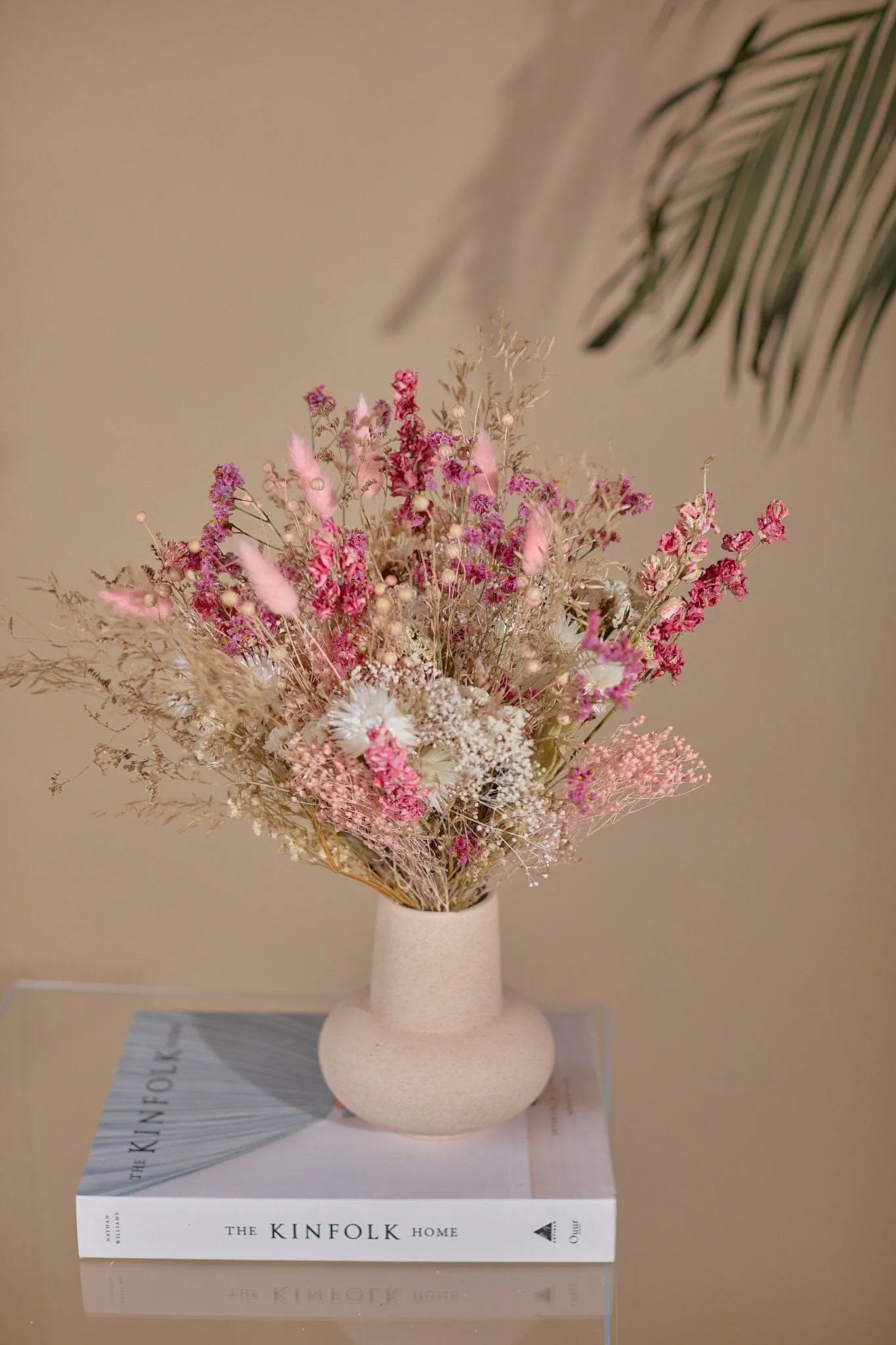 Dried Flowers Bridal Bouquet - Baby Pink & Cream